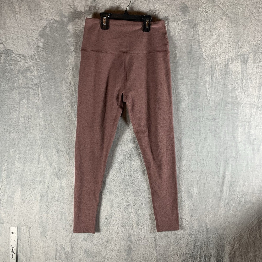 Beyond Yoga Women's Leggings L Ankle High Rise‎ Mauve Spacedye Gym Athletic